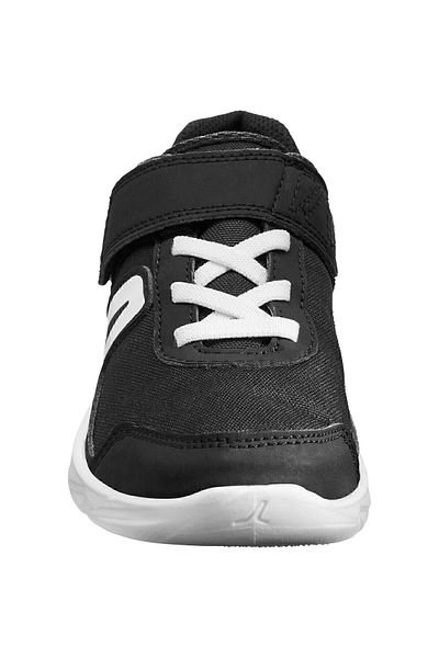 Decathlon حذاء رياضي أسود للأطفال بشريط فيلكرو Pw 100