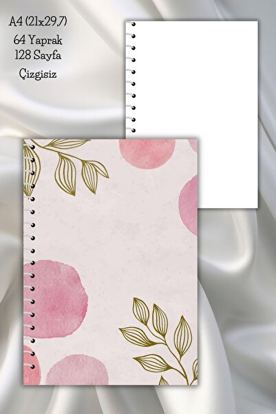 daily notebook Çizgisiz Spiralli  Okul Defteri,64 Sayfa, A4 (21X29,7 CM)