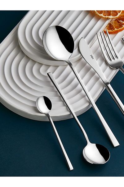 FALEZ Mosi Platinum 36 Pieces - Fork, Spoon and Knife Set