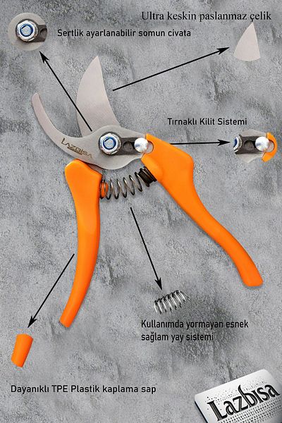 LAZBİSA Lz-K2 Pro - Pruning, Vineyard and Garden Branch Trimming Scissors