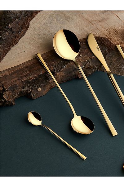 FALEZ Mosi Gold 36 Pieces - Fork, Spoon and Knife Set