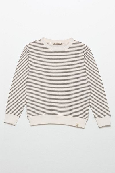 for you kids Ecru Striped Top and Bottom Set