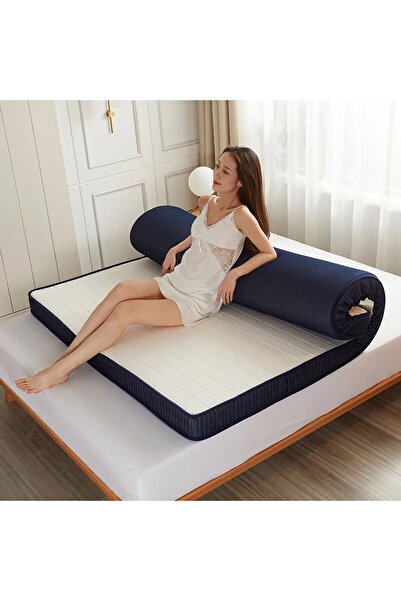 sitehome Katlanabilir Çift Kişilik Yer Yatağı 10cm Sünger Yatak Fonksiyonel