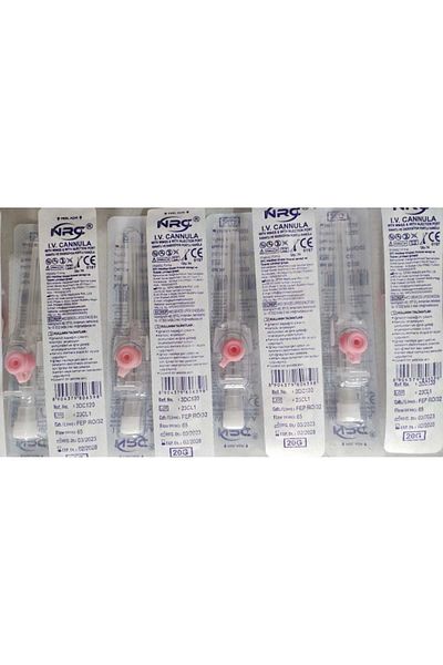 NRC Piercing Piercing Needle Branule Intract PINK 20G - 100 Pieces