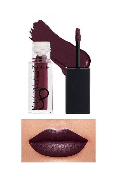 NOTE Mattever Lip-Ink Matte and Permanent Liquid Lipstick 16 Plum Queen - Purple