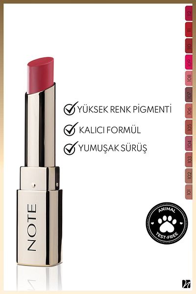 NOTE Iconic Matte Lipstick Lasting Matte Lipstick 109 Limitless - Pink