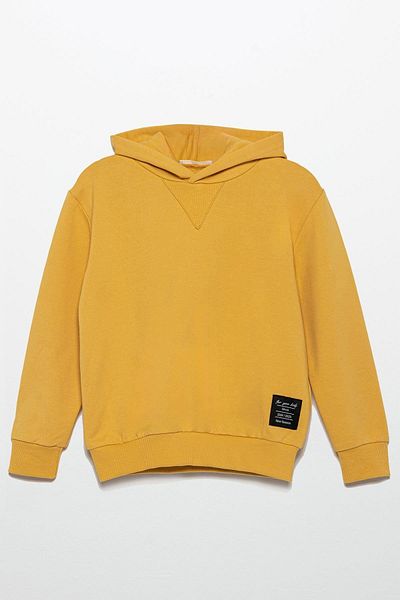 for you kids Hooded Label Detailed Jogger Yellow Bottom Top Suit