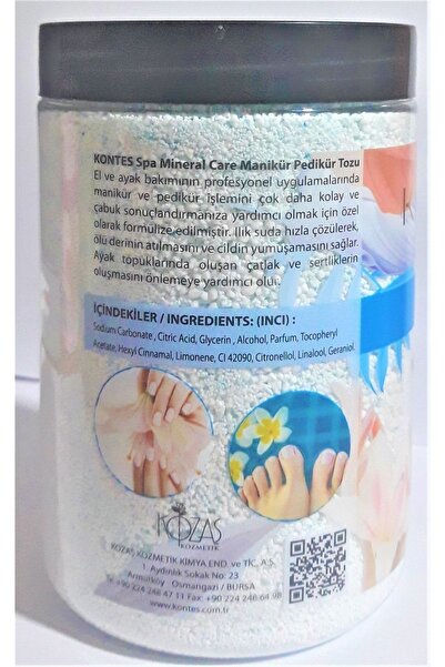 Kontes Spa Mineral Care Manikür Pedikür Tozu Mavi 500gr
