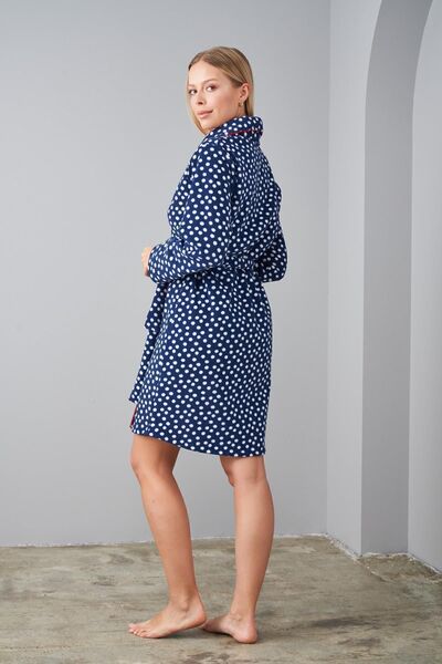 PJS 24559 Жіночий халат з флісовою підкладкою