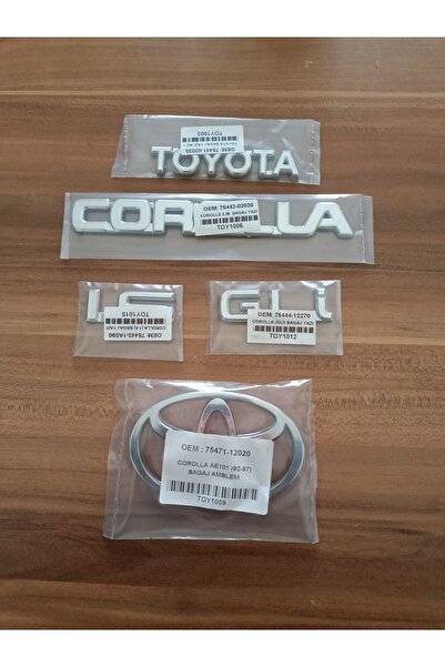 Passenger Car Oto Yedek Parça Toyota Corolla Bagaj Yazısı 1.6 ve GLİ Yazı ve ...