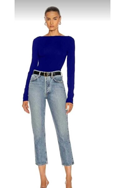 Zagrep Дамско боди Saxe Blue - без гръб и двуслойно копринено трико