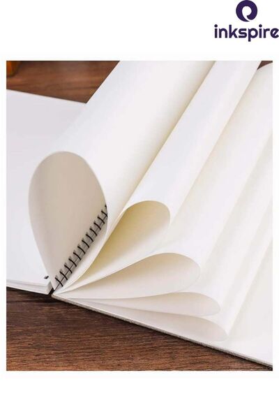 inkspire Caiet de imagini spiralat 35x50 cm - 15 coli, 2 bucăți, inele de dimensiune medie, copertă din carton