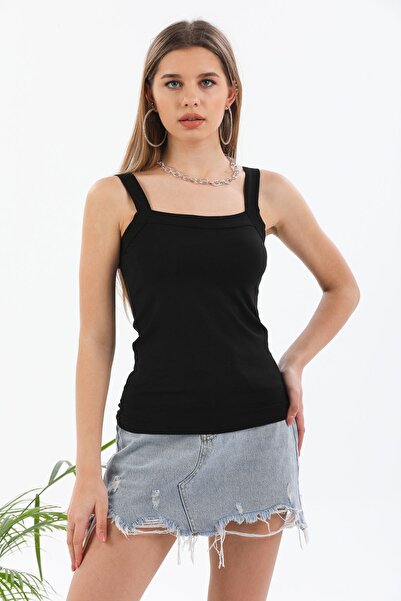 IRK Памучно дамско боди - дизайн с дебели презрамки