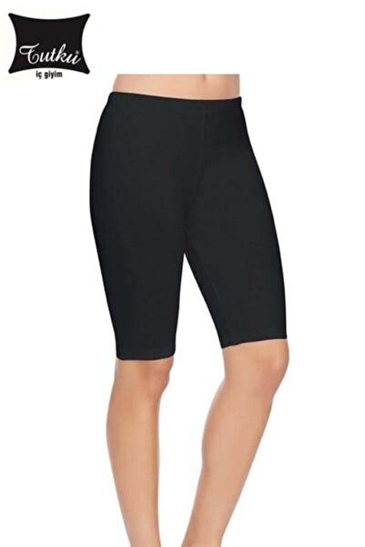 Tutku 0845 Kız Çocuk Elestan Kısa Tayt Siyah