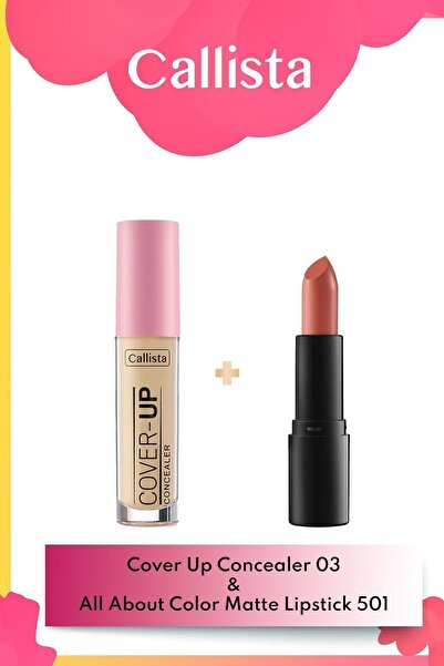 Callista Cover Up Concealer Göz Altı Kapatıcısı 03 Orta & All About Color Mat...