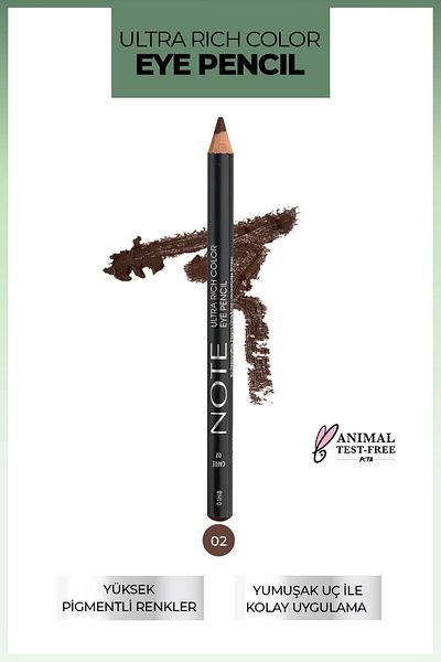 NOTE Ultra Rich Color Eye Pencil 02 Cafee - Brown