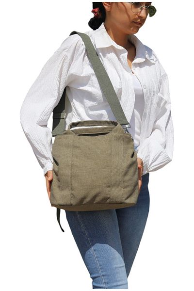 Reseen Long Strap Shoulder Bag from Returned (Recycle) Canvas Fabric