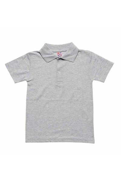 Alme Gray Short Sleeve Straight Collar 6-16 Years Old Child School Lakos T-Shirt T-shirt - 80238-grey
