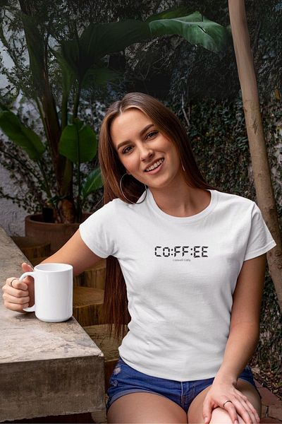 SM Satranç Medya Μπλουζάκι Unisex Coffee Clock Printed T-Shirt - Casual Cafe Design