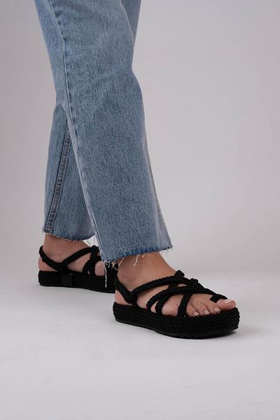 sovrana Thick Sole Sandals Black