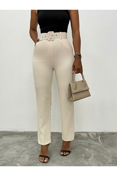 HİJABAYA Παντελόνι από ύφασμα με χοντρή ζώνη