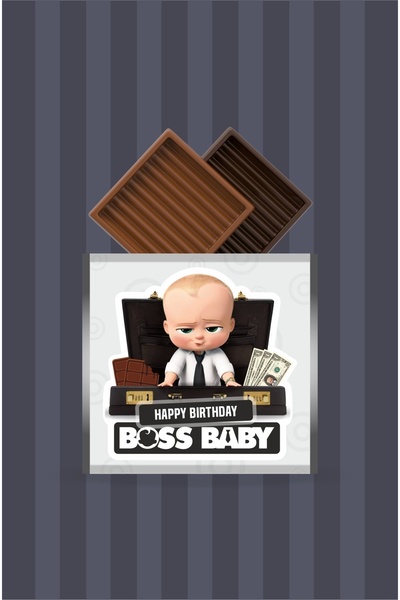 neşeli günlerim Σοκολατένια περιτύλιγμα με θέμα τον Boss Baby Boss *20's