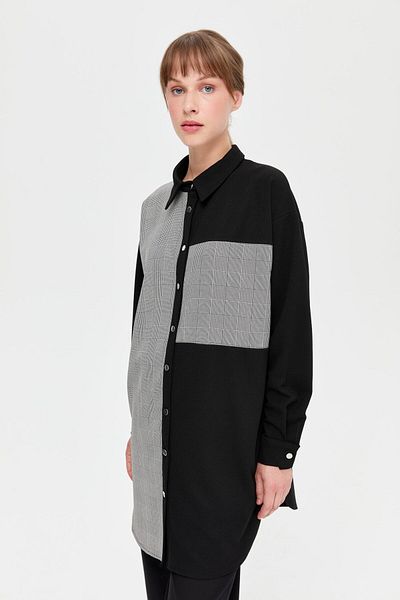 Esswaap Black Plaid Tunic - Comfortable Fit