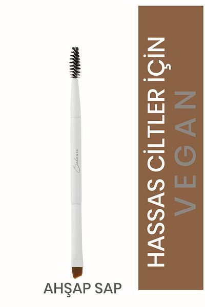 Soho N.Y.C. Vegan Eyebrow-Eyelash Makeup Brush-v710- Wooden Handle 14.5cm