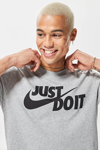 Nike Μπλουζάκι M Nsw Tee Just Do It Swoosh Ανδρικό μπλουζάκι casual γκρι