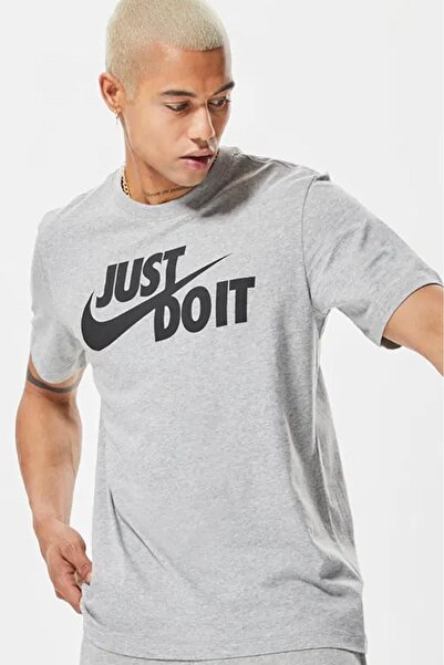 Nike Μπλουζάκι M Nsw Tee Just Do It Swoosh Ανδρικό μπλουζάκι casual γκρι