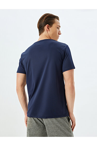 Koton Spor Tişört Slogan Baskılı Bisiklet Yaka Kısa Kollu