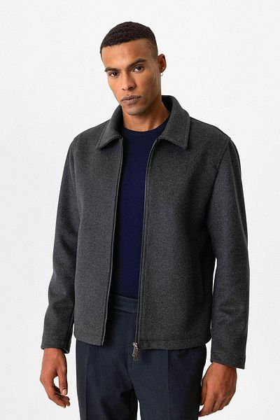 Antioch Anthracite Wool Blended Seasonal Men's Coat