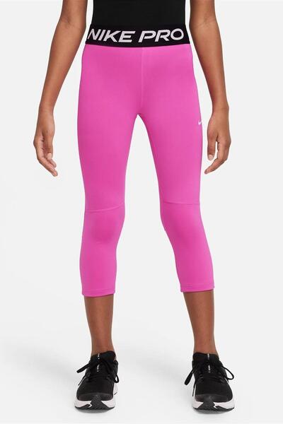 Nike Leggings Pro Dri Fit 3/4 Lungime Roz pentru fete Leggings Capri roz