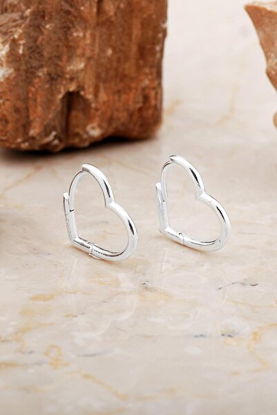 Sümer Telkari Kalp Tasarım Gümüş Küpe 7057