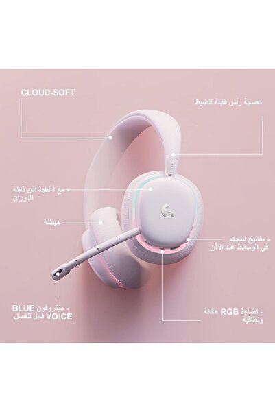 logitech G735 Wireless Over-Ear Gaming Headset (White Mist)