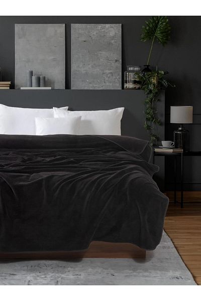 Ender Home Double Velvet Blanket Bedspread Sofa Cover Bed Wrap