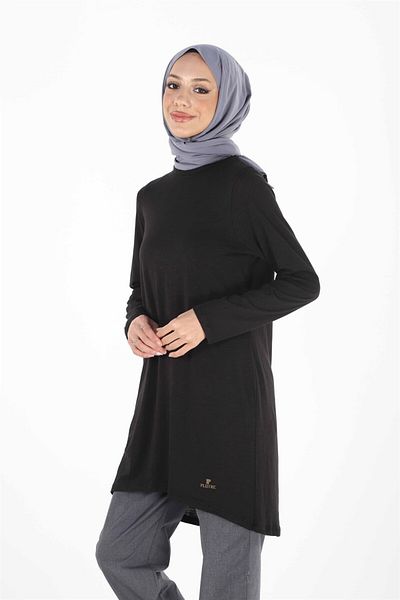 Plistre 1875_plistre Printed Basic Hijab Tunic