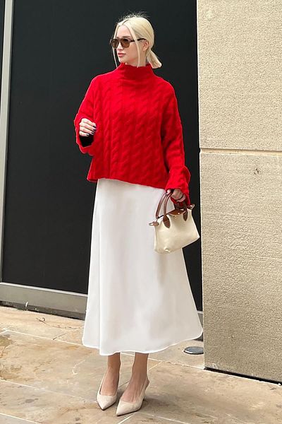 Madmext Turtleneck Red Knitwear Sweater - Mg2172