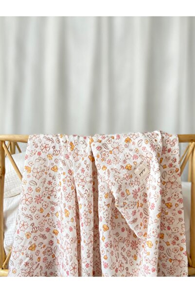 Zezig Elegant Flowers Muslin Blanket