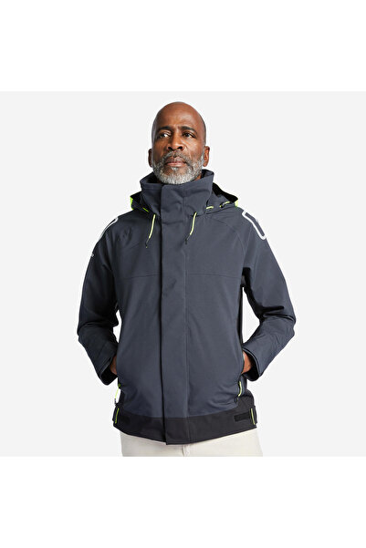 Decathlon Tribord Erkek Rüzgar Kesen Yelkenli Yağmurluğu - Gri/Siyah - Sailing 500