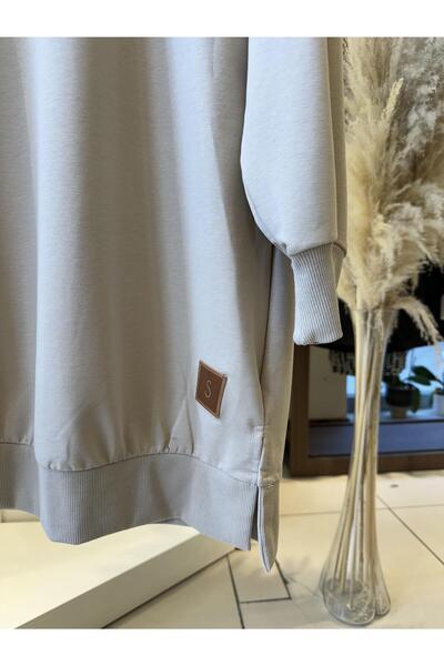 Puane Beige Plain Model Sweatshirt 30644