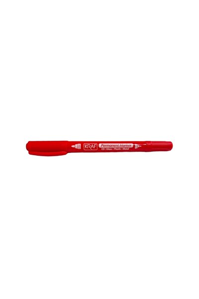 KRAF 250G ÇİFT UÇLU ASETAT KALEMİ KIRMIZI