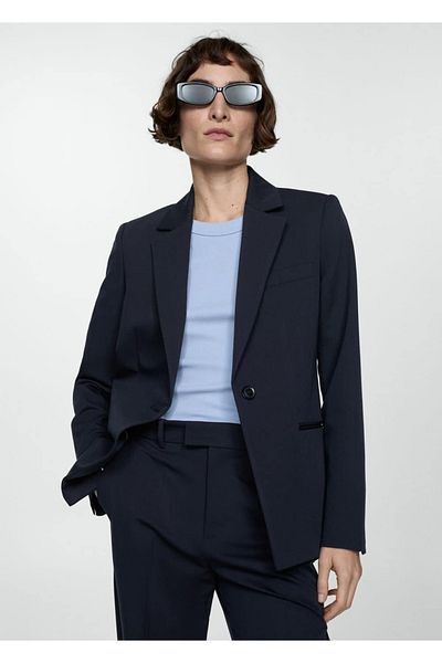MANGO Woman Jachetă cu tăietură montată