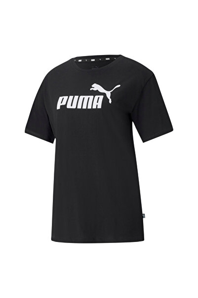 Puma تي شيرت نسائي أسود كاجوال بشعار Boyfriend58686801