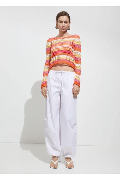 MANGO Woman Häkelpullover