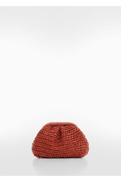 MANGO Woman Handtasche aus Naturfaser