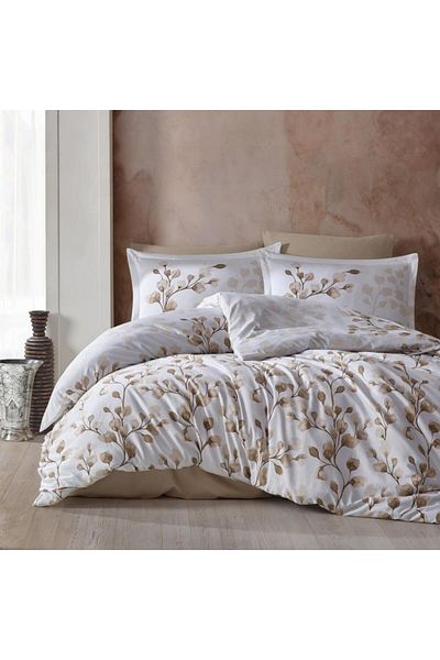 feifei Cotton Satin Double Nev Set Puha V1 Beige
