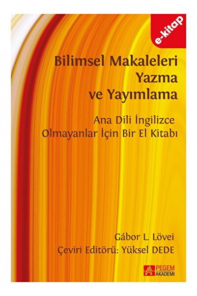 Pegem Akademi Yayıncılık Bilimsel Makaleleri Yazma Ve Yayımlama Ana Dili İngi...