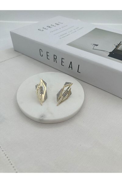 Jerie Special Series Design Gold V Earrings