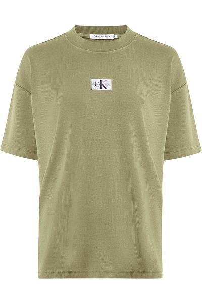 Calvin Klein WASHED RIB LABEL BOYFRIEND TEE